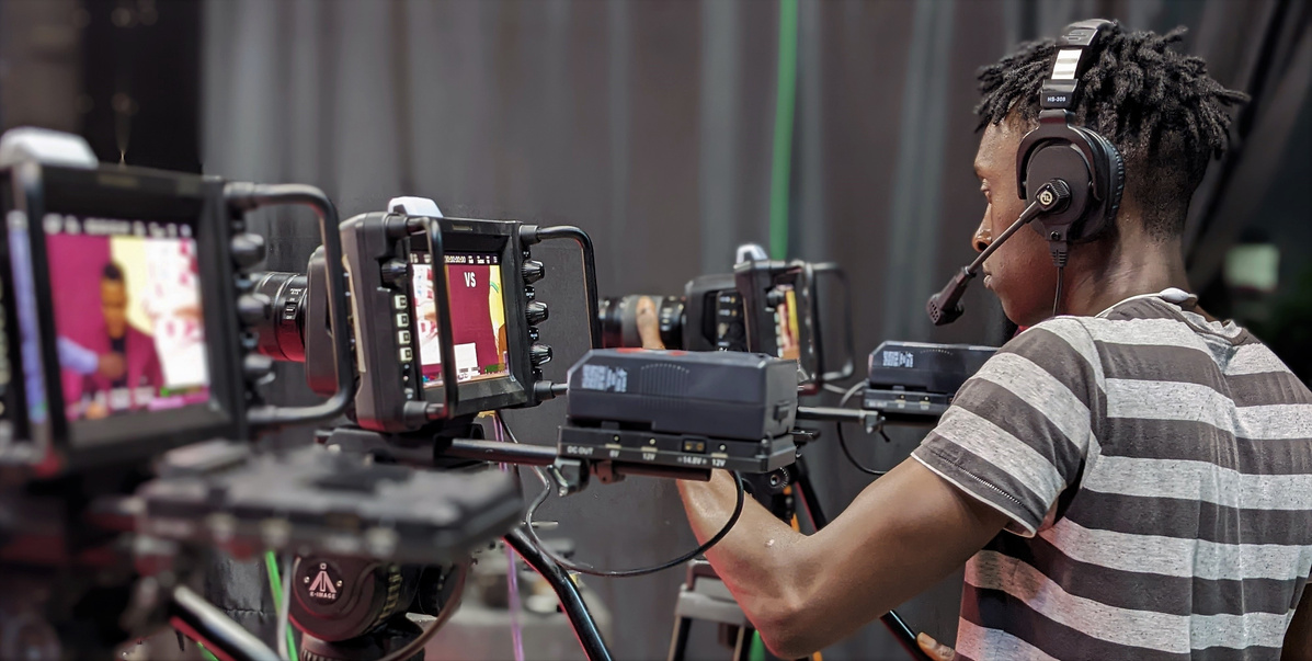 Man behind a Video Camera 